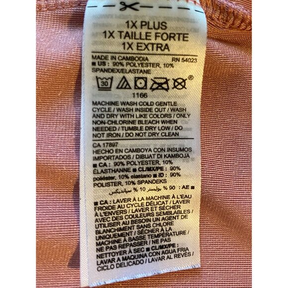 Old Navy Women 1X Plus Top Bright Pink Velvet Glitter Short Sleeve Quiet Luxury - Picture 4 of 15